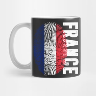 France Flag Fingerprint My Story DNA French Mug